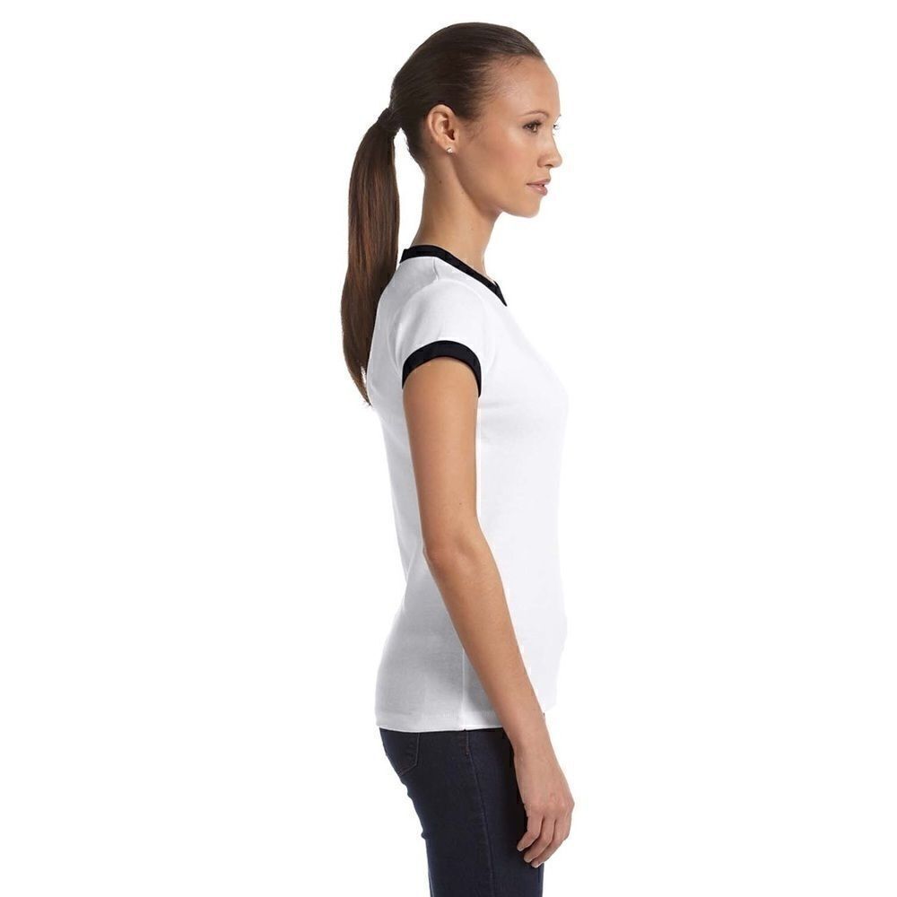 Medium White and Black Classic Chaser Tee